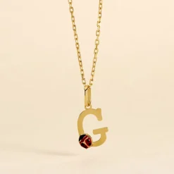 Pendentif Helidie Coccinelle Lettre Or Jaune-Histoire d'Or Sale