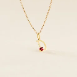 Histoire d'Or Pendentif Helidie Coccinelle Lettre Or Jaune