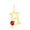 Histoire d'Or Pendentif Helidie Coccinelle Lettre Or Jaune