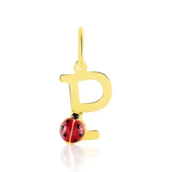 Pendentif Helidie Coccinelle Lettre Or Jaune-Histoire d'Or Outlet