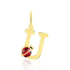 Histoire d'Or Pendentif Helidie Coccinelle Lettre Or Jaune