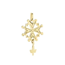Pendentif Huguenote Or Jaune-Histoire d'Or New