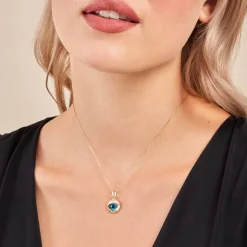 Pendentif Invannie Or Jaune Pierre Synthétique-Histoire d'Or