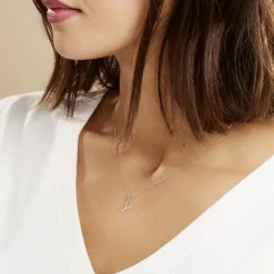 Histoire d'Or Pendentif Ionia Lettre Or Blanc