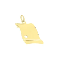 Histoire d'Or Pendentif Irenca Message Parchemin Or Jaune
