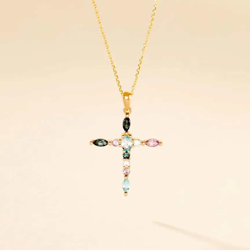 Pendentif Iris Or Jaune Topaze Améthyste-Histoire d'Or New