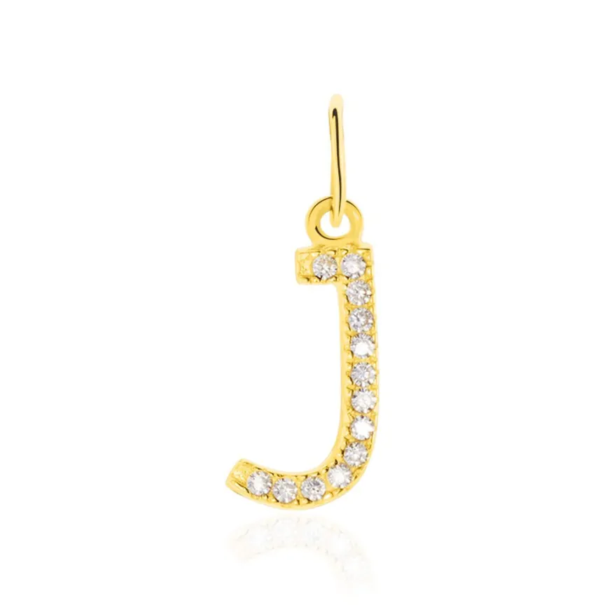 Pendentif Klementine Lettre J Or Jaune Oxyde-Histoire d'Or Clearance