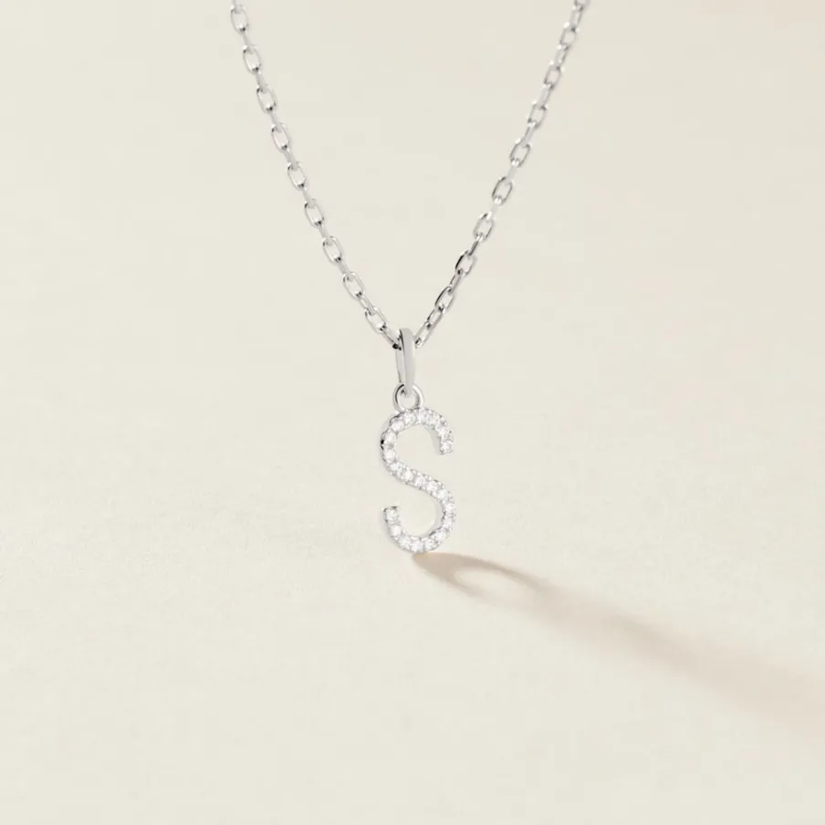 Histoire d'Or Pendentif Klementine Or Blanc Oxyde De Zirconium