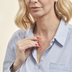 Histoire d'Or Pendentif Klementine Or Blanc Oxyde De Zirconium