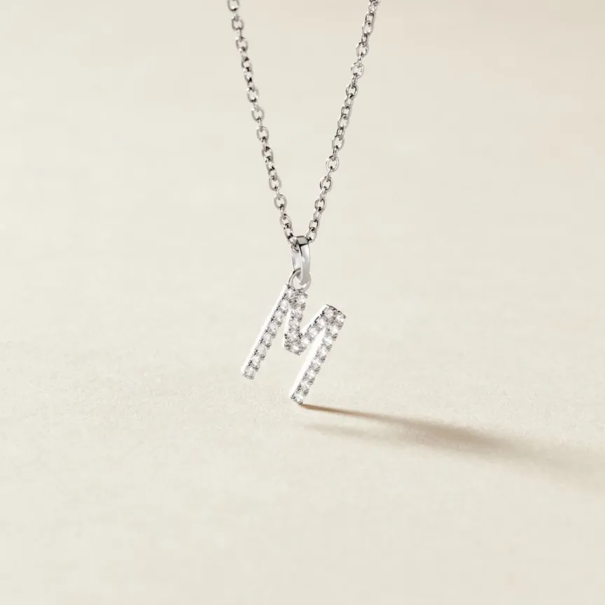 Pendentif Klementine Or Blanc Oxyde De Zirconium-Histoire d'Or Sale