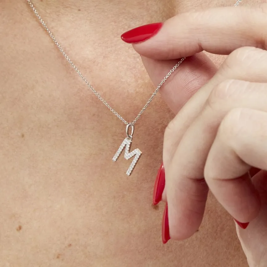 Pendentif Klementine Or Blanc Oxyde De Zirconium-Histoire d'Or Sale