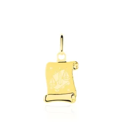 Histoire d'Or Pendentif Lamie Zodiaque Parchemin Or Jaune