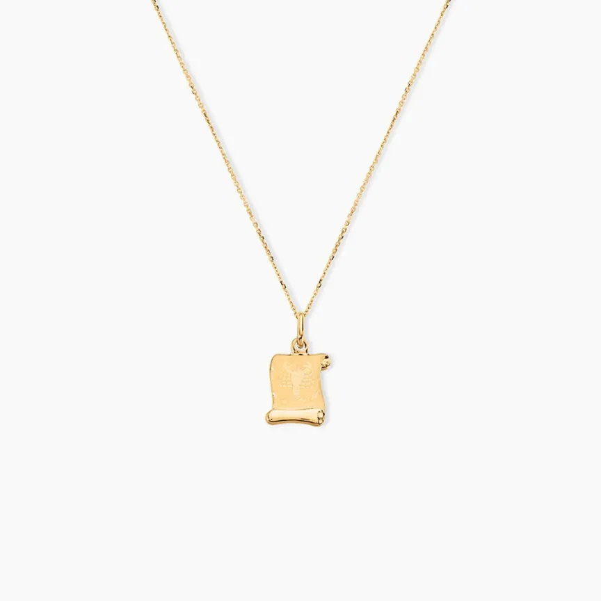Pendentif Lamie Zodiaque Parchemin Or Jaune-Histoire d'Or Sale