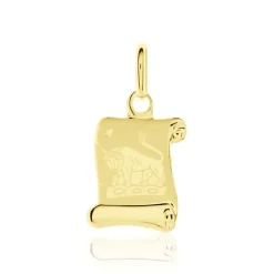Histoire d'Or Pendentif Lamie Zodiaque Parchemin Or Jaune