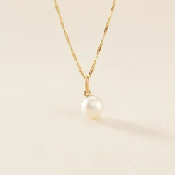 Pendentif Lenonie Or Jaune Perle De Culture-Histoire d'Or New