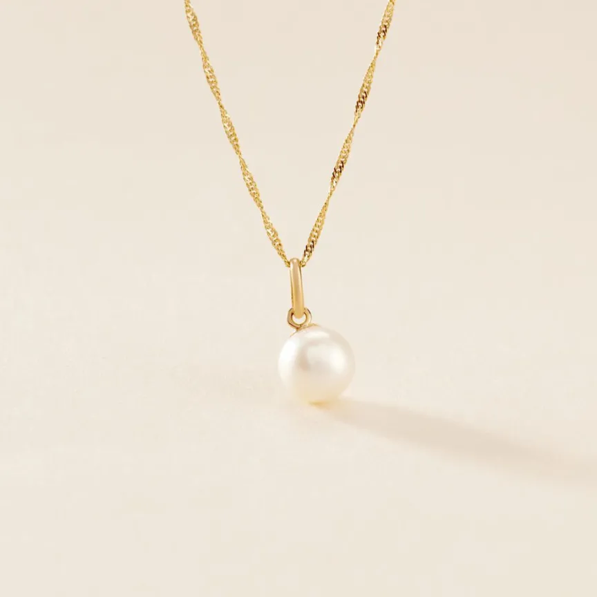 Pendentif Lenonie Or Jaune Perle De Culture-Histoire d'Or New