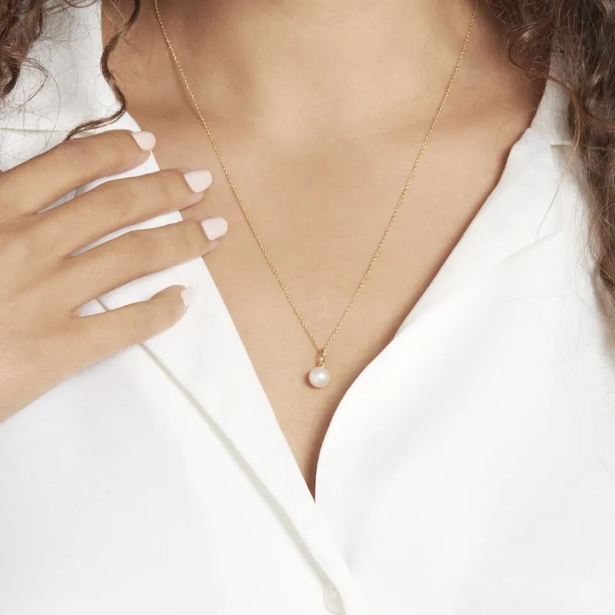 Pendentif Lenonie Or Jaune Perle De Culture-Histoire d'Or New