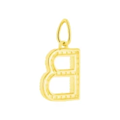 Histoire d'Or Pendentif Lettre B Or Jaune Oxyde