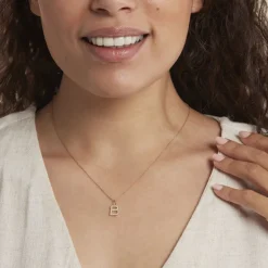 Histoire d'Or Pendentif Lettre B Or Jaune Oxyde