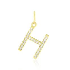 Pendentif Lettre H Or Jaune Oxyde-Histoire d'Or Discount