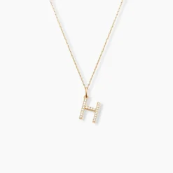 Pendentif Lettre H Or Jaune Oxyde-Histoire d'Or Discount