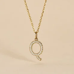 Pendentif Lettre Q Or Jaune Oxyde-Histoire d'Or Sale