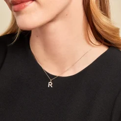 Histoire d'Or Pendentif Lettre R Or Jaune Oxyde