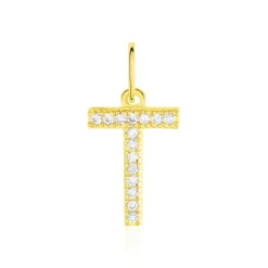 Pendentif Lettre T Or Jaune Oxyde-Histoire d'Or Discount