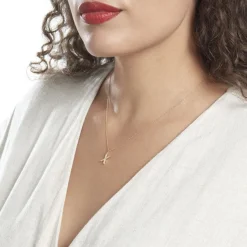 Histoire d'Or Pendentif Lettre X Or Jaune Oxyde