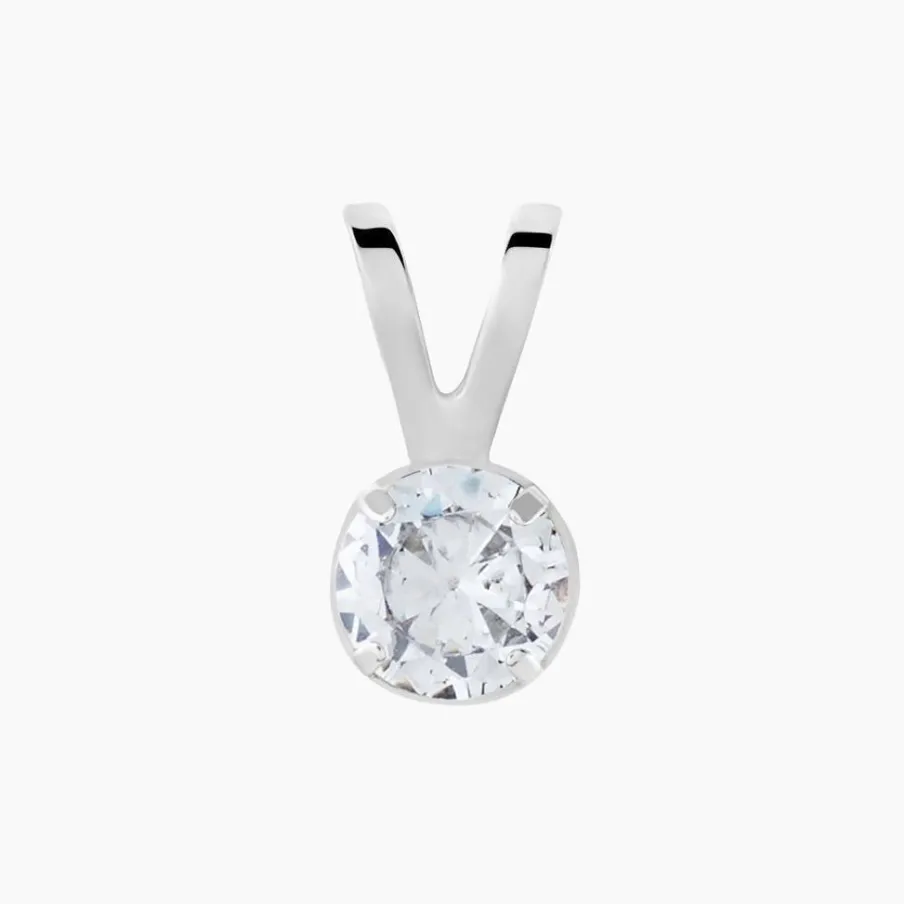 Histoire d'Or Pendentif Mabila Or Blanc Oxyde De Zirconium