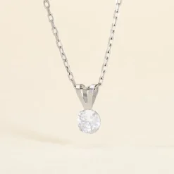 Histoire d'Or Pendentif Mabila Or Blanc Oxyde De Zirconium