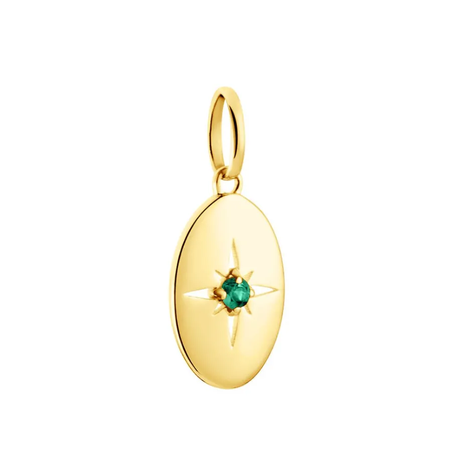 Histoire d'Or Pendentif Melchior Or Jaune Emeraude