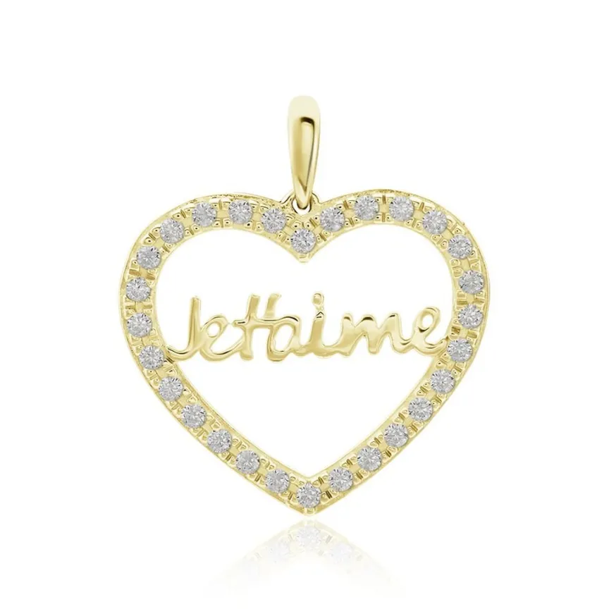 Pendentif Or Jaune Derry Oxyde De Zirconium-Histoire d'Or