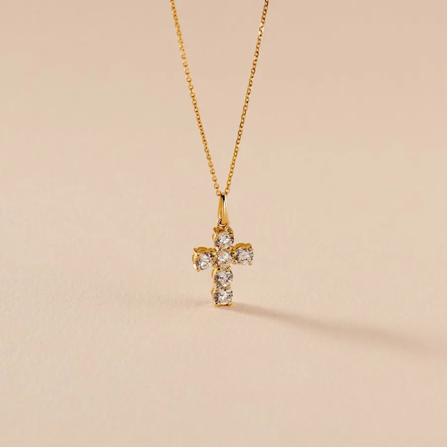 Histoire d'Or Pendentif Or Jaune Sebastian Oxyde De Zirconium