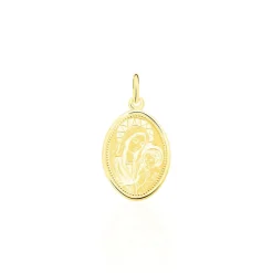 Histoire d'Or Pendentif Or Jaune Vierge A L'enfant