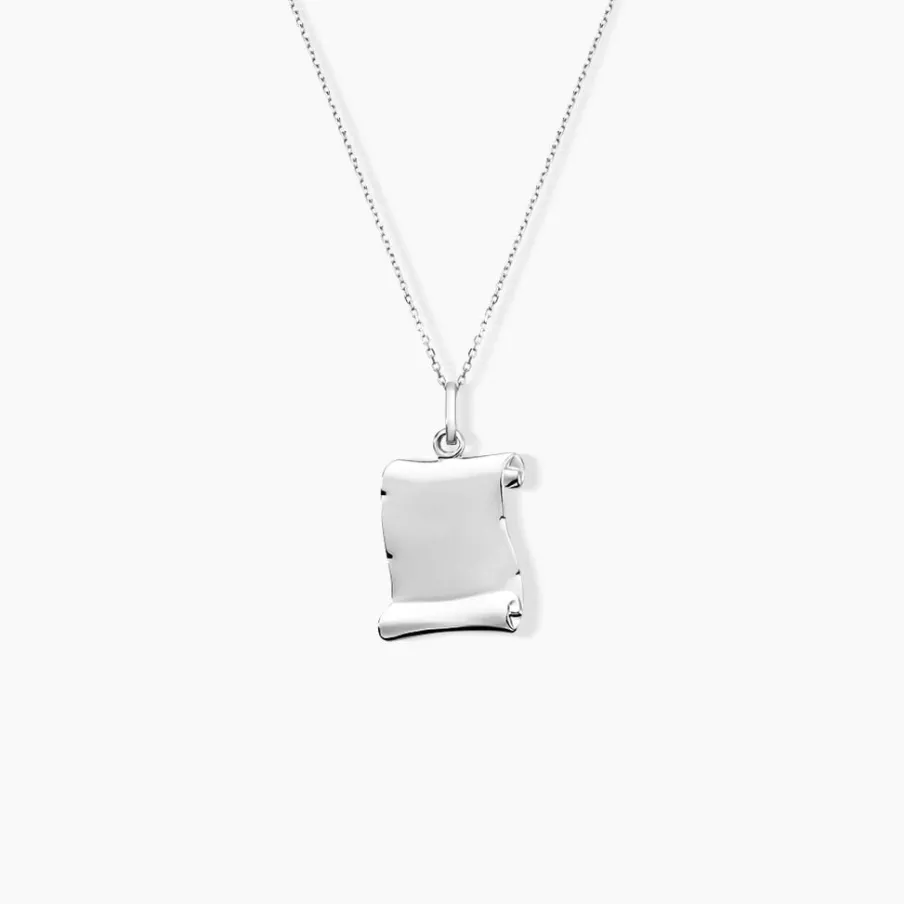 Histoire d'Or Pendentif Parchemin Argent Blanc