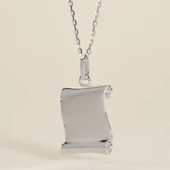 Histoire d'Or Pendentif Parchemin Argent Blanc
