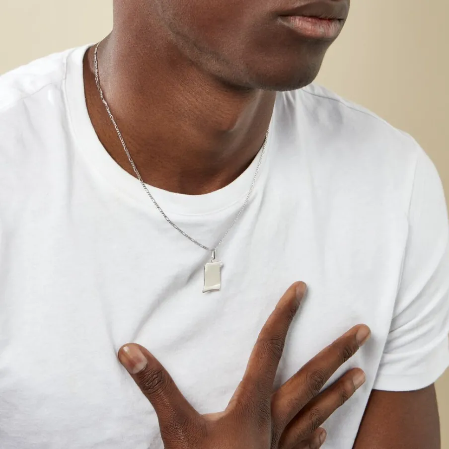 Histoire d'Or Pendentif Parchemin Argent Blanc