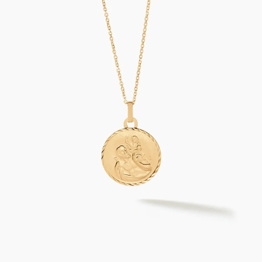 Pendentif Saint Christophe Diamante Or Jaune-Histoire d'Or Outlet