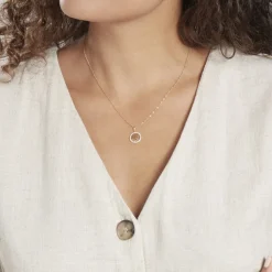 Pendentif Salvy Or Jaune Oxyde De Zirconium-Histoire d'Or New