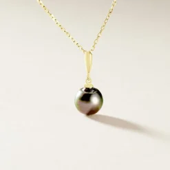 Pendentif Semi-baroque Or Jaune Perle De Culture De Tahiti-Histoire d'Or Best