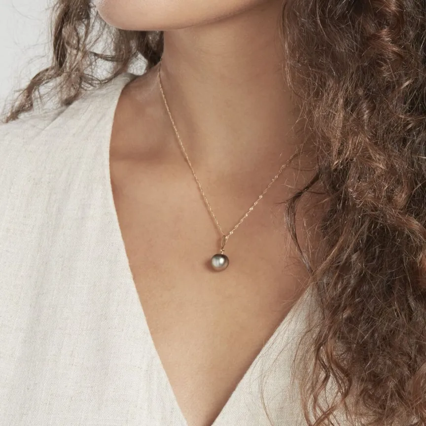 Pendentif Semi-baroque Or Jaune Perle De Culture De Tahiti-Histoire d'Or Best