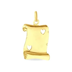 Histoire d'Or Pendentif Sirona Parchemin Message Or Jaune