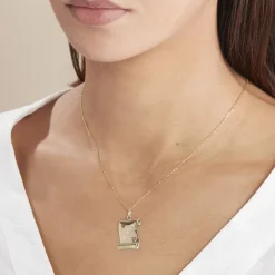 Histoire d'Or Pendentif Sirona Parchemin Message Or Jaune