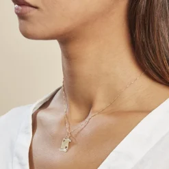 Histoire d'Or Pendentif Sirona Parchemin Message Or Jaune