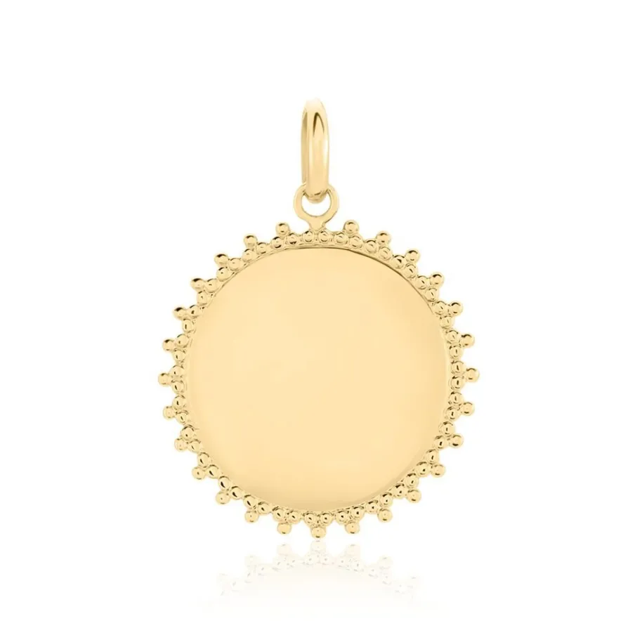 Histoire d'Or Pendentif Sunny Plaque Or Doré