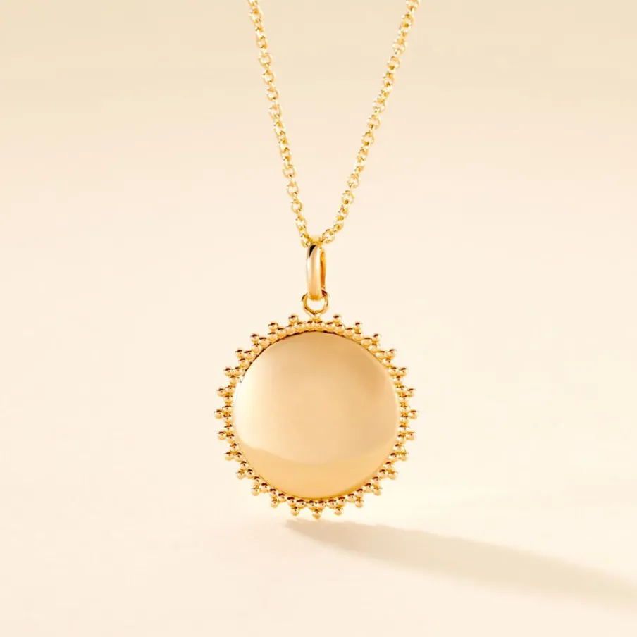 Histoire d'Or Pendentif Sunny Plaque Or Doré
