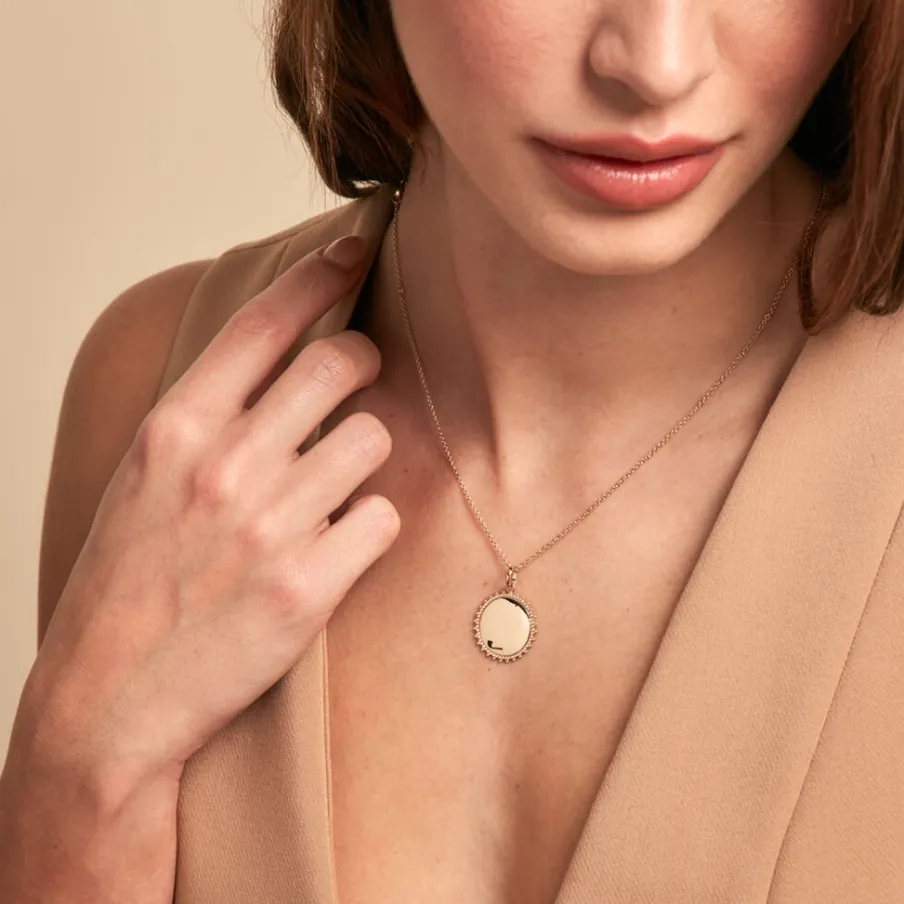 Histoire d'Or Pendentif Sunny Plaque Or Doré