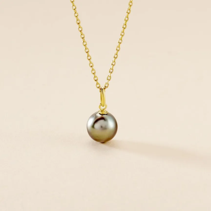 Pendentif Syana Or Jaune Perle De Culture De Tahiti-Histoire d'Or Hot