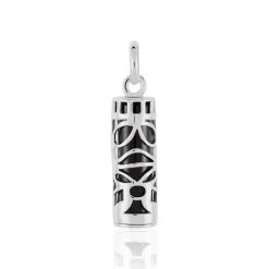 Histoire d'Or Pendentif Tiki Argent Blanc Onyx